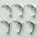 Kitsch Silver Dolphin Animals Resin Stud Earrings