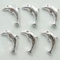 Kitsch Silver Dolphin Animals Resin Stud Earrings