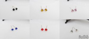 Sparkling Multi-Colour Diamante Stud Earrings 2 pairs