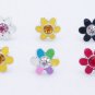 Pretty Rainbow Daisy Flower Crystal Stud Earrings
