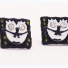 Funky Square Pants Sponge Bob Stud Earrings