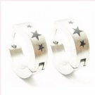 Gothic Black Star Huggie Hoop Earrings