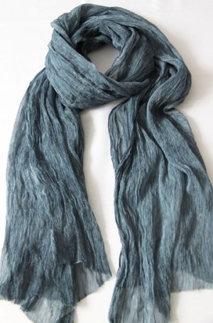 Light Blue Silk Scarf