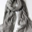 Gray Silk Scarf