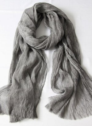 Gray Silk Scarf