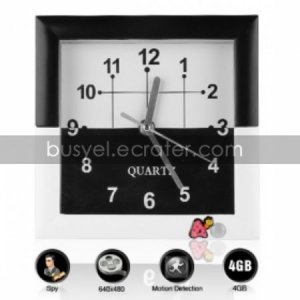 Clock with Built-In Motion Sensor Surveillance Camera