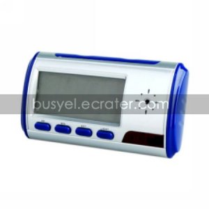 Digital Alarm Clock with Hidden Surveillance Camera (Blue)