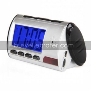 Digital Talking Clock with Hidden Security Camera + Motion Sensor
