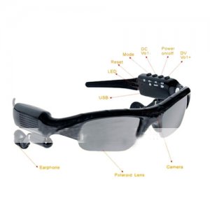 4GB Sunglasses Camera DVR Video Recorder MP3 Player with Scalable Earphones (DCE151)