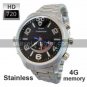 Motion-Activated Waterproof Spy Watch Cameras with Stainless Steel Casing Hidden Camera