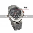Stainless Steel Wristwatch with Hidden HD Camera