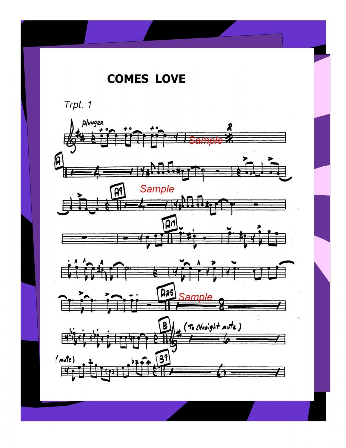 Big Band Arrangement muisc chart Comes Love PDF