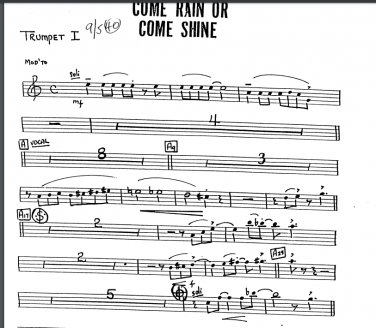 Come Rain or Come Shine - big band arrangement