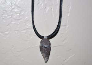 Gray Arrowhead Necklace