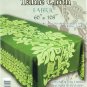 Hawaiian Tropical Fabric Tablecloth 60-inch By 108-inch (Honu Turtle and Monstera, Green color)