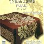 Hawaiian Tropical Fabric Tablecloth 60-inch By 60-inch (Honu Turtle and Monstera, Brown color)