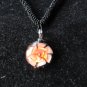 Tropical flower Lampwork Glass Pendant Necklace G