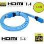 1.4 v Gold 5 ft HDMI Cable 1080p Xbox Wii Wire HDTV PS3