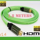 1.4 v Gold 5 ft HDMI Cable 1080p Xbox Wii Wire HDTV PS3