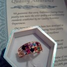 ROUND SWAROVSKI CRYSTAL 14K YELLOW GOLD PLATE BAND RING ROUND SWAROVSKI CRYSTAL 14K YELLOW GOLD PLATE BAND RING