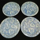 4 Oriental porcelain blue decorated bowls