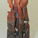 Oriental hard stone carving of man with fish