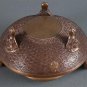 Chinese brass and champleve enamel censer