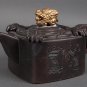 Chinese brown earthenware miniature teapot