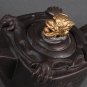 Chinese brown earthenware miniature teapot