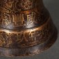 Pair of Chinese patinated metal altar candlesticks