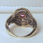 Diamonds 0.50ct Ruby Gemstone 6mm 14K White Gold Ring