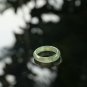 100% Real Natural Untreated Translucent Light Green Jadeite Jade Thin Ring 7
