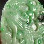 Antique Old Genuine Natural Grade A Jadeite Emerald Jade Pendant Netsuke PHOENIX