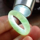 Certified Icy Green 100% Natural A JADE Jadeite Circle RING USA 7 戒指 Certified Icy Green 100% Natural A JADE Jadeite Circle RING USA 7 戒指