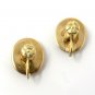 14k Yellow Gold Jadeite A Jade Screw On Earrings 15x13mm