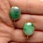 14k Yellow Gold Jadeite A Jade Screw On Earrings 15x13mm