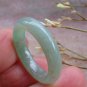 Certified Icy Green 100% Natural A JADE Jadeite Circle RING USA 6.25 戒指