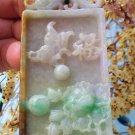 Certified Yellow Natural A Jade jadeite pendant Dragon Butterfly Orchid Flower
