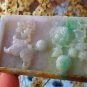 Certified Yellow Natural A Jade jadeite pendant Dragon Butterfly Orchid Flower