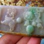 Certified Yellow Natural A Jade jadeite pendant Dragon Butterfly Orchid Flower