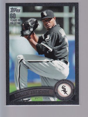 1/1? 2011 Topps 2 BLACK Edwin Jackson 1st print #01/60
