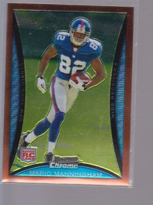 Mario Manningham 2008 Bowman Chrome Bronze RC # /329 (stkft49)