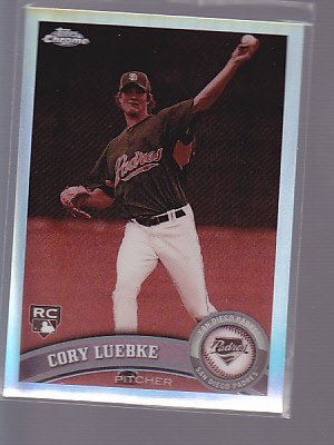 TAKING OFFERS = 2011 Topps Chrome Sepia Refractor Cory Luebke RC 96/99