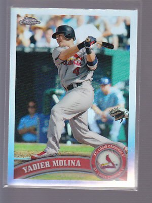 YADIER MOLINA  #32  = 2011 Topps Chrome Refractor  card
