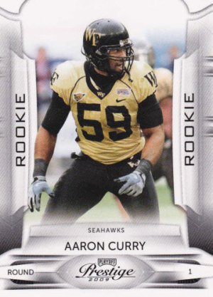 2009 Playoff Prestige  AARON CURRY   RC  Make offers = we sell cards (stk#ft13 )