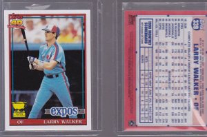 2011 Topps Original Back Reprint Larry Walker 1991