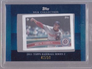 DREW STOREN ======   2011 Topps SILK  # 42/60 , Case hit, one a case