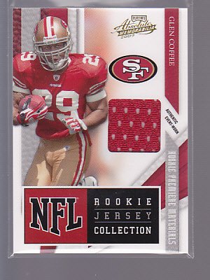 2009 ABSOLUTE RJC RC JERSEY GLEN COFFEE ALABAMA 49ERS