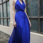 Sexy V-neck Blue Evening Dress