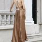 Sexy V-neck Champagne Evening dress